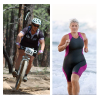 Plus size athletes cycling and running
